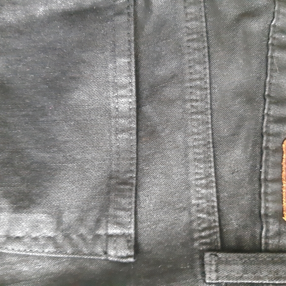 🔥SOLD🔥PAIGE peg skinny black faux leather jeans - Picture 4 of 4